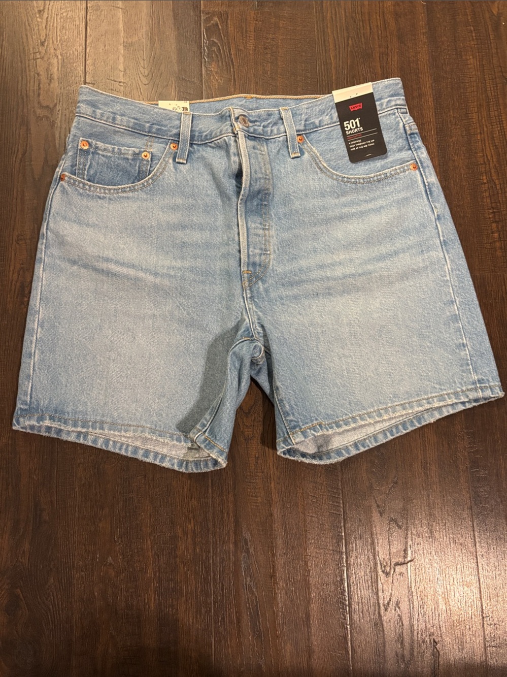 Levi's Light Blue Denim Women’s Shorts - 501 Style